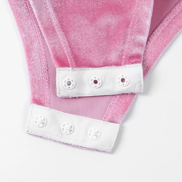 Pastel Velvet Pentagram Suspender Bodysuit - Picture 8 of 8